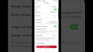 Hikvision Hik-Connect / HilookVision app - how to disable image encryption key