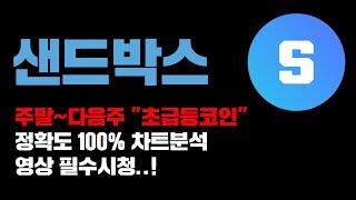 샌드박스 [긴급] 정확도 100% 차트분석, 주말~다음주 "대폭등" 확정..! 영상 필수시청 #코인시황