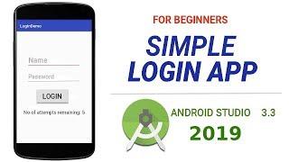 SIMPLE LOGIN APP Tutorial Using Android Studio 3.3- Android Studio Tutorial