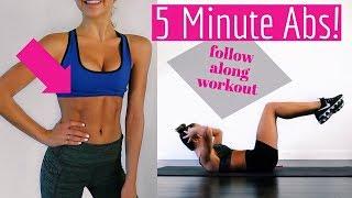 5 MINUTE ABS (FOLLOW ALONG WORKOUT TUTORIAL) // TessaRenéeTR