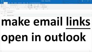 how to make email links open in outlook