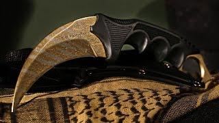 Honshu Gold Tiger Stripe Karambit Limited Editon