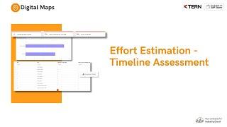 Effort Estimation - Timeline Assessment - Digital Maps