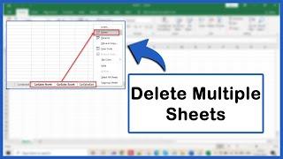 How To Delete Multiple Sheets In Excel (Delete Multiple Sheets Quickly Using Excel)
