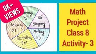 Pie Chart | Class - 8 Math Project | Activity - 3