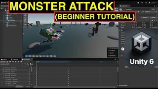 Unity 6 (2025) Tutorial: Create Monster Attack Script with Animations | Jump & Bite AI System