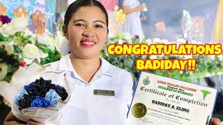 CONGRATULATIONS BADIDAY WERE SO PROUD OF YOU!!