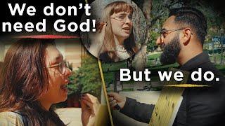 THE GOD DEBATE: MUSLIM CHALLENGES UNIVERSITY STUDENTS | “Prove Me Wrong.”