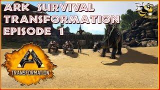 Ark Survival Evolved Transformation EP 1 Starting base & Taming