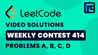 Leetcode Weekly Contest 414 | Video Solutions - A to D | by Viraj Chandra | TLE Eliminators