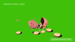 Piggy Bank green screen  for VFX
