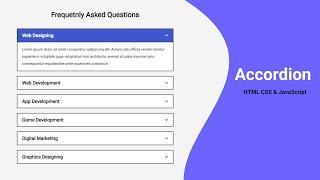 How to Create an Accordion Using HTML CSS and JavaScript