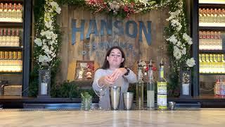 Alanna Hanson making the Hanson Meyer Lemon Rosemary Fizz