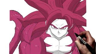 How To Draw SSJ4 Goku | Step By Step | Dragon Ball Daima