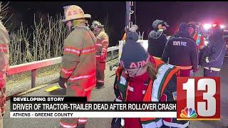 Investigators probe cause of deadly Thruway tractor-trailer crash