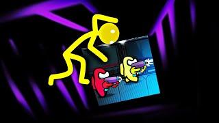 Among Us & Space Battle | Stickman Ends Up in a Secret Room