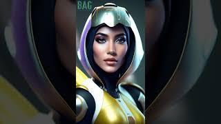 AI GENERATED ART | HIJAB IN FUTURISTIC ROBOT | PART 2 | #short