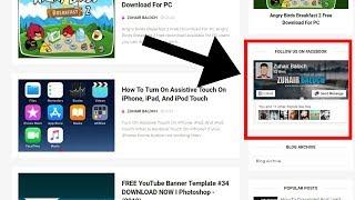 How To Add Facebook Page Plugin To Blogger - 2019