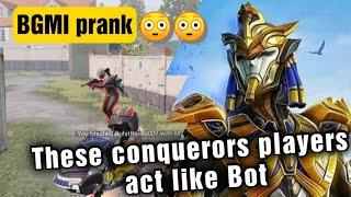 Conqueror player acting as a noob| BGMI prank | noob to pro journey