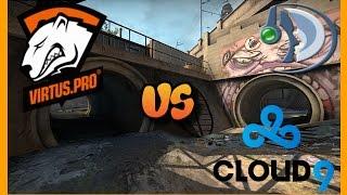 #CS:GO VirtusPro vs Cloud 9 Overpass + TeamSpeak VP