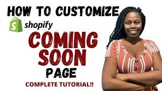 How To Set Up A Coming Soon Shopify Page