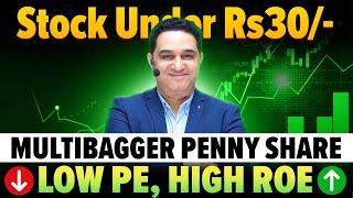 Multibagger Penny Share | Low PE , High ROE | Stock Under Rs 30 | @realscalpervipul