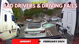 BEST OF JANUARY - FEBRUARY #2024 Bad Drivers Driving Fails Road Rage Instant Karma Traffic Accidents