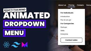 Animated Dropdown Menu - React + TailwindCSS Tutorial for Beginners