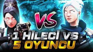 1 HİLECİ VS 5 OYUNCU! BANLANDI MI? (Valorant)