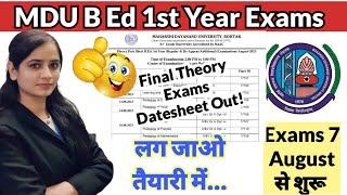 mdu b.ed exam date 2023|mdu b.ed 1st year exam date 2023|mdu date sheet 2023 #mdu #mdudatesheet