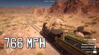 RDR2 - What would your 766 mph train ride look like all over the map New Austin