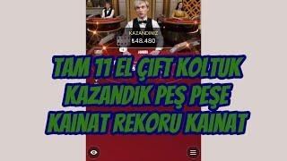 RULET | BLACKJACK 11 EL PEŞ PEŞE ALDIK KAİNAT REKORU ! #rulet #casino