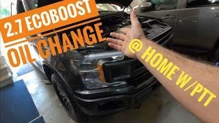 2.7 F-150 Ecoboost Oil Change | How To - FORD Dealer TECH does it @home!!