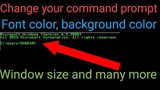 How to Change Command prompt background color and text and window size | Permanent Method | 2020