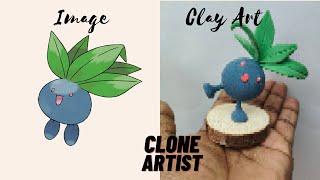 Pokemon Oddish Clay Art || Pokemon Figure Making || [ Grass Type Pokemon ] Soft Clay #cloneartist