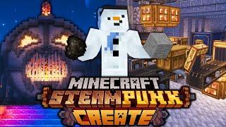 I Built a MEGA FURNACE with Create in Steampunk Minecraft