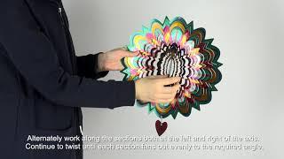 3D Wind Spinner Mandala Flame Assembly Instruction