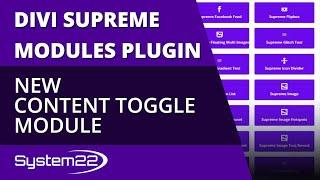 Divi Supreme Modules New Content Toggle Module 