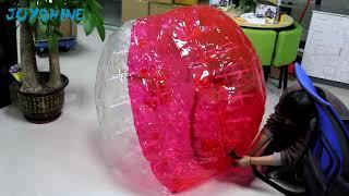 How to blow up a bumper ball