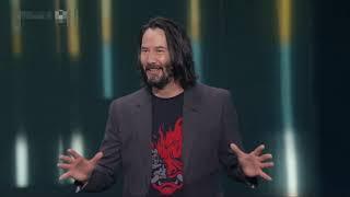 Cyber Punk 2077   Keanu Reeves reaction to someone Shouting " You’re  Breath Taking" Clip