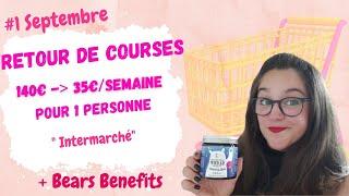 #1 septembre : retour de courses 35€ /semaine pour 1 personne + Bears benefits