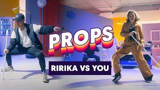 Dancers battle with a CANE STICK | RIRIKA vs YOU｜Props