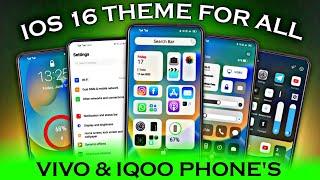 ios 16 theme for vivo & iqoo phones | ios 16 | ios 16 theme | iPhone theme for vivo & iqoo phones