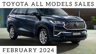 Toyota All Cars Sales In February 2024 ! India ! Car Guruji