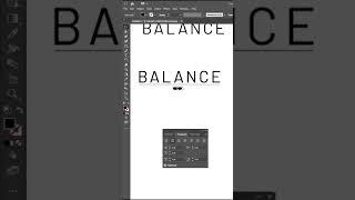 How to Make Balance creative Text in adobe illustrator | Designhob #Shorts