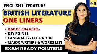 British Literature Important One-Liners: Age of Chaucer | UGC NET English | Sunaina Jethani