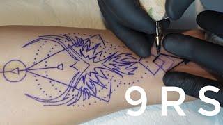 Geometric tattoo | 3x speed