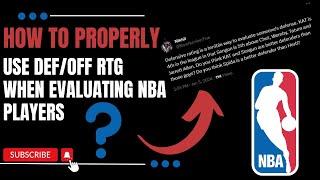 How To Properly Use Offensive And Defensive Rating For #NBA Players