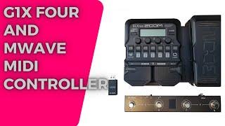 ZOOM G1X Four - M-WAVE Chocolate Wireless Midi Controller Demo.