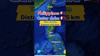 Philippines  to Qatar Doha  flight Route #travelmap #flightpath #automobile #flightroute